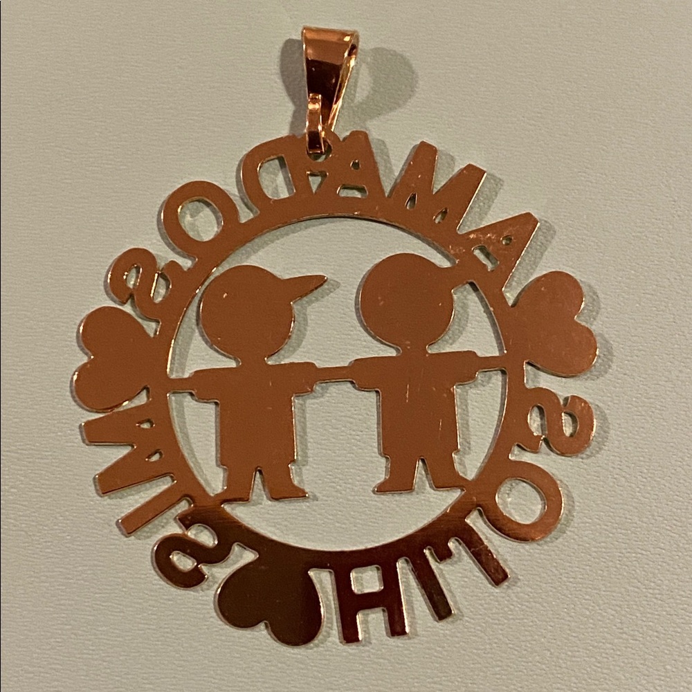 Gold Tone Amor Pendant